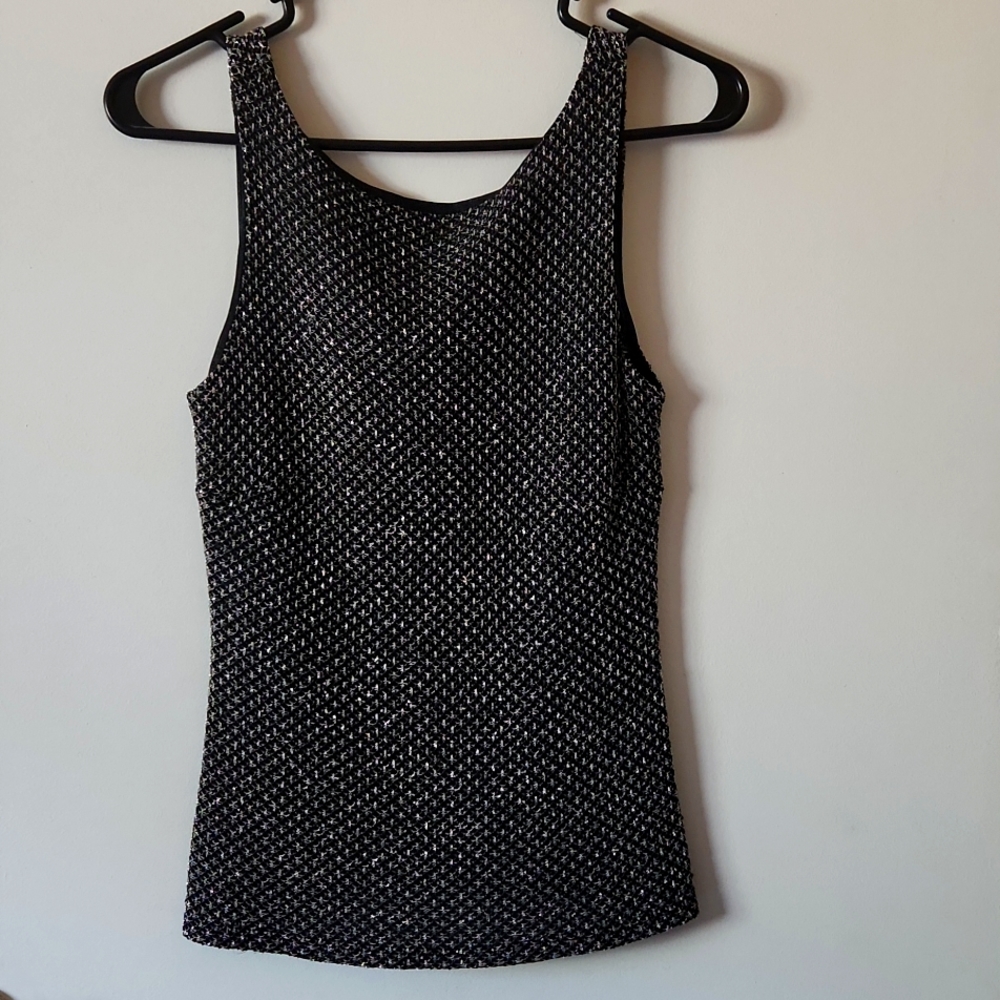 Hot Kiss, medium silver and black party blouse